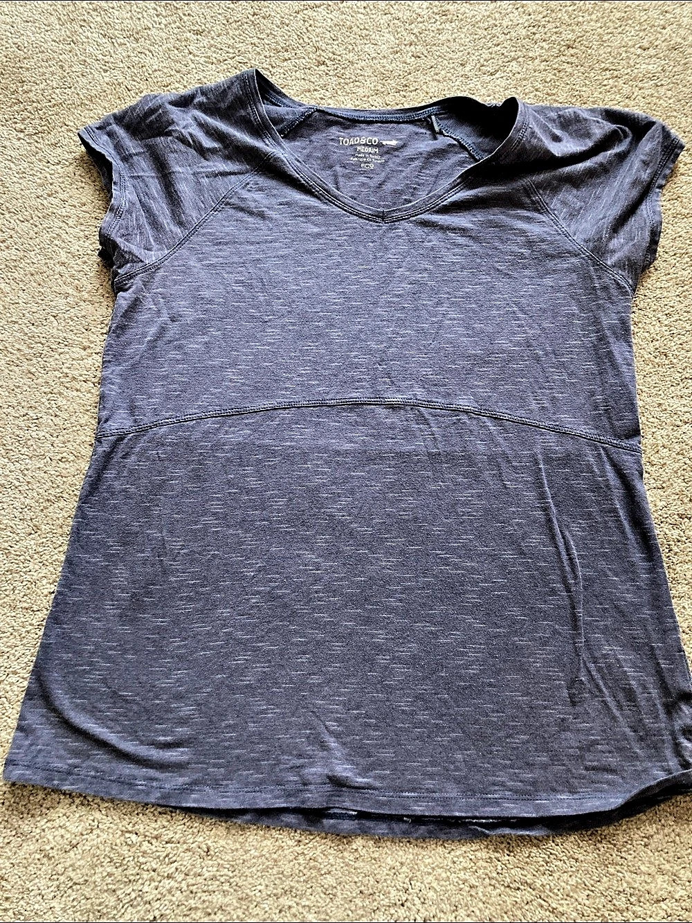 Toad and Co Cap Sleeve Top in blue Size Medium